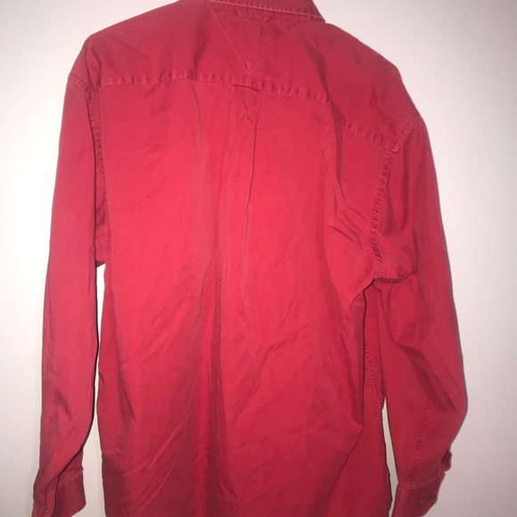 Tommy Hilfiger long sleeve red button down Large - Picture 4 of 5